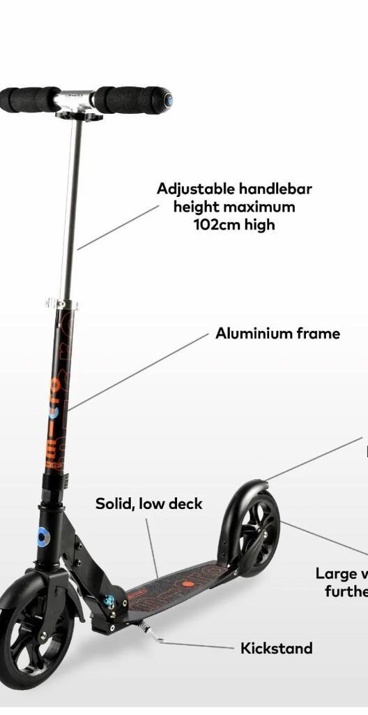 Adult micro scooter + helmet + pro pad 